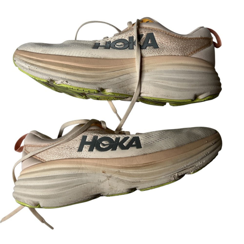 Hoka Bondi 8 Women’s Running Shoes – Beige & Tan